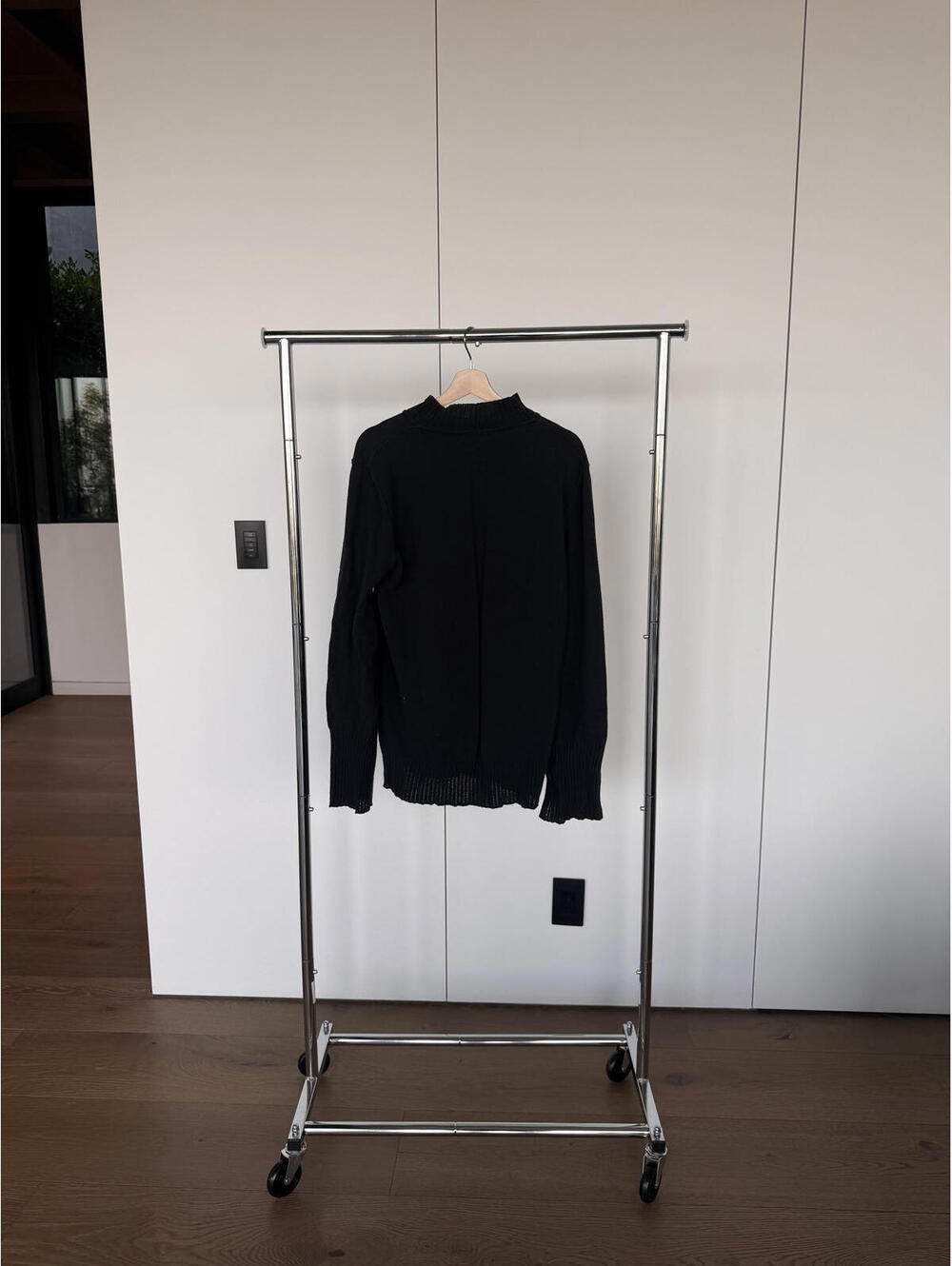 Rick Owens Black Textured Knit Sweater